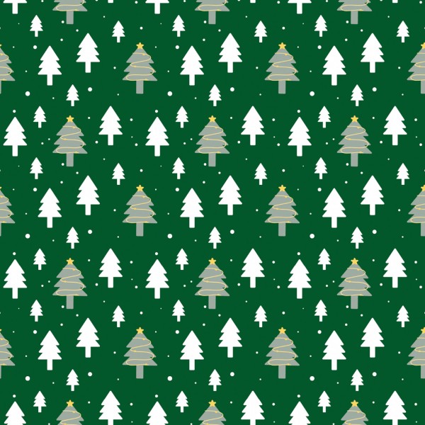 Geschenkpapier „Weihnachtswald“, 200m x 50cm, Kraftpapier