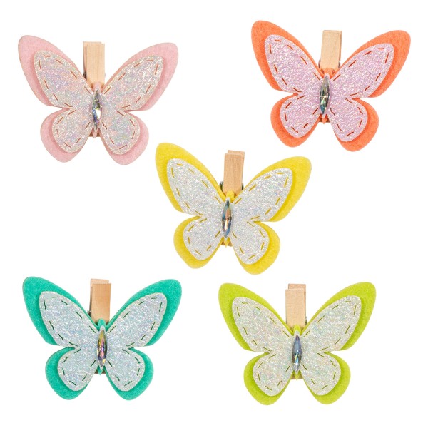 Holzklammer „Butterfly“, sortiert